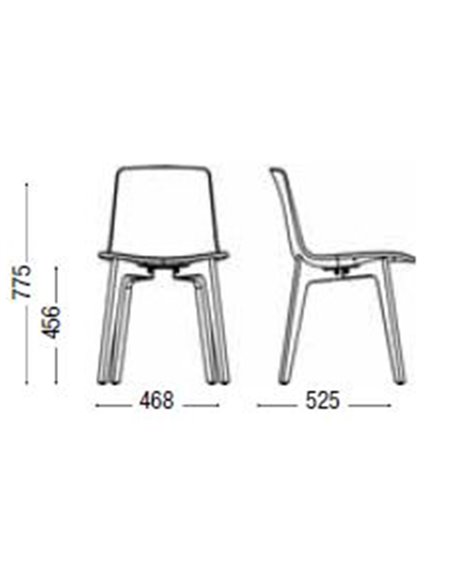 Outlet Silla Lottus blanca (4 patas)