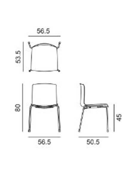 Outlet Silla Catifa 46 negra (4 patas)