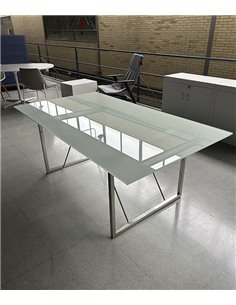 Outlet Mesa trabajo Aire cristal (180x100) 2